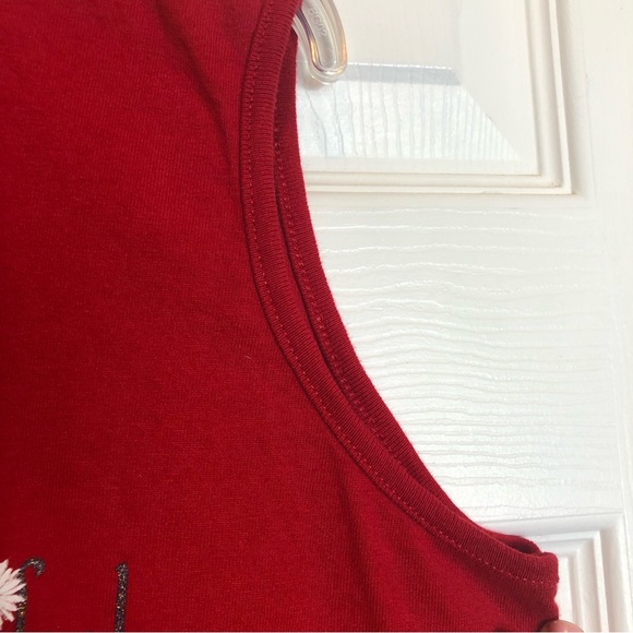 Genuine Sonoma Jean Company Vintage Red AMERICA IS BEAUTIFUL Sleeves Top. Size L - Picture 8 of 9